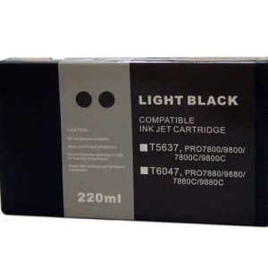 Compatible Epson T5637 Wide Format Light Black ink cartridge - 855 pages